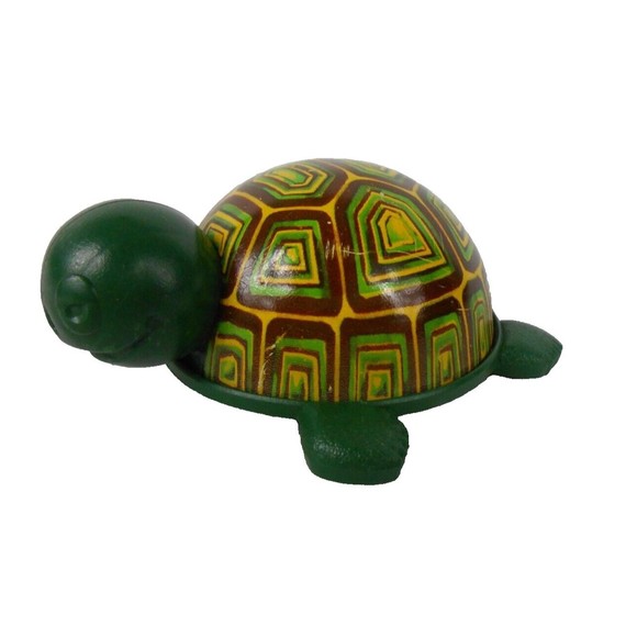 Vintage 1950's Susi Baby Turtle Tin Friction Toy #902 Green Bottom - Picture 1 of 3